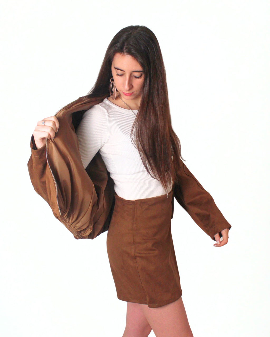 Skort Suede
